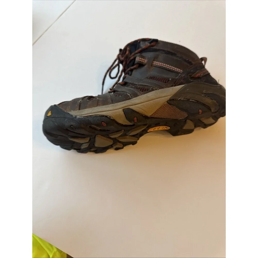 KEEN Men's Shitake Flint II Mid Utility Steel Toe Boots Size 9 D Shoe-Goo READ